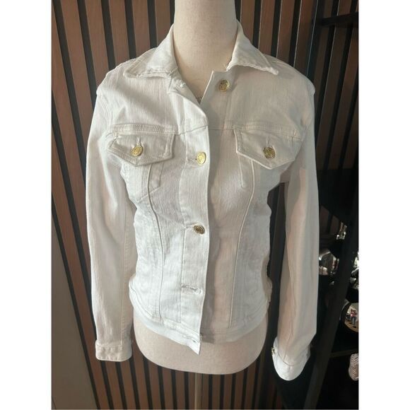 Michael kors white jean jacket size xs - Picture 1 of 6